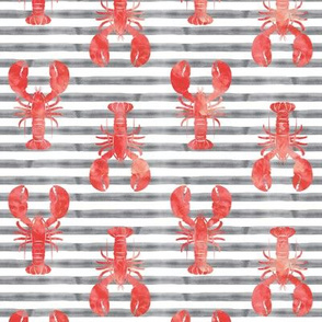 (2.25" scale) lobsters - grey stripes - C21