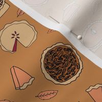 pie fabric - pumpkin pie design 