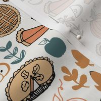 pie fabric - cute pies design, thanksgiving fabric