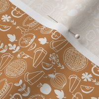 MINI pie fabric - cute pies design, thanksgiving fabric