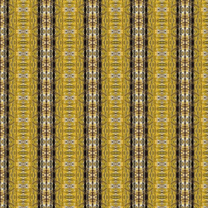 Rustic Ornamental Golden Yellow and Brown Stripes