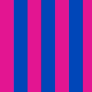 Large Vertical Awning Stripe Pattern - Vivid Magenta and Sapphire Blue