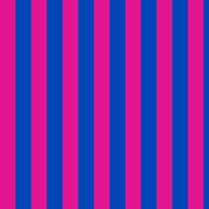 Vertical Awning Stripe Pattern - Vivid Magenta and Sapphire Blue