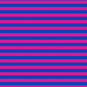 Horizontal Bengal Stripe Pattern - Vivid Magenta and Sapphire Blue