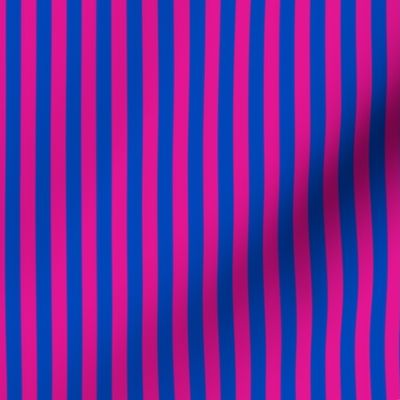 Vertical Bengal Stripe Pattern - Vivid Magenta and Sapphire Blue