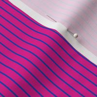 Small Vertical Pin Stripe Pattern - Vivid Magenta and Sapphire Blue