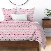 Aurora - Red And Soft Pink Geometric Large Scale
