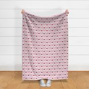 Aurora - Red And Soft Pink Geometric Large Scale