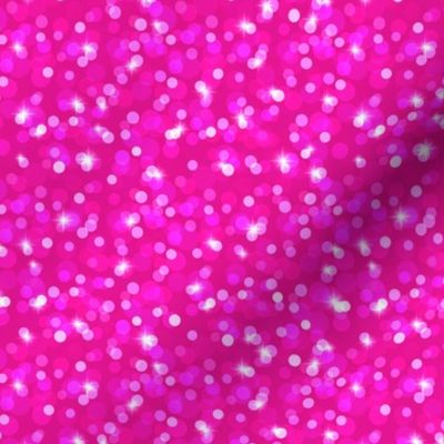 Small Sparkly Bokeh Pattern - Vivid Magenta Color