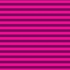 Horizontal Bengal Stripe Pattern - Vivid Magenta and Rich Plum