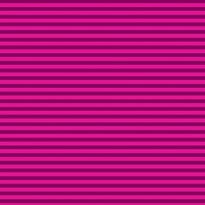 Small Horizontal Bengal Stripe Pattern - Vivid Magenta and Rich Plum