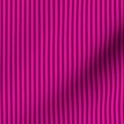 Small Vertical Bengal Stripe Pattern - Vivid Magenta and Rich Plum