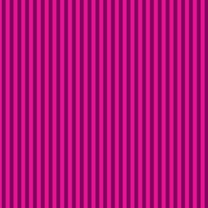 Small Vertical Bengal Stripe Pattern - Vivid Magenta and Rich Plum
