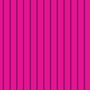 Horizontal Pin Stripe Pattern - Vivid Magenta and Rich Plum