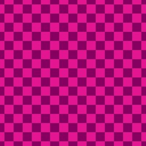 Checker Pattern - Vivid Magenta and Rich Plum