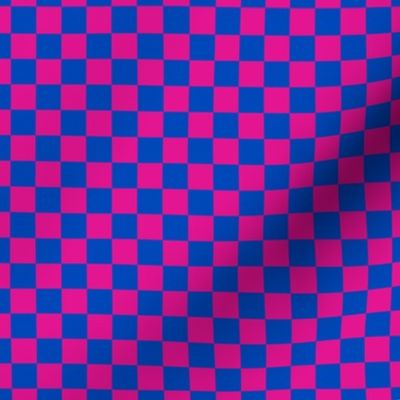 Checker Pattern - Vivid Magenta and Sapphire Blue