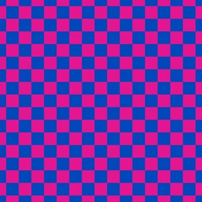 Checker Pattern - Vivid Magenta and Sapphire Blue