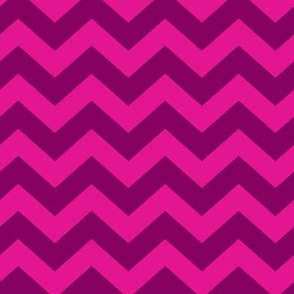 Chevron Pattern - Vivid Magenta and Rich Plum