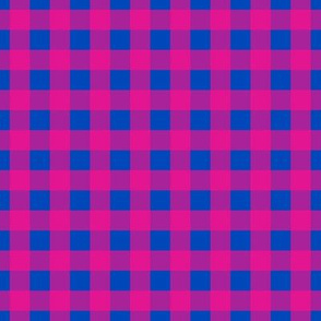 Gingham Pattern - Vivid Magenta and Sapphire Blue