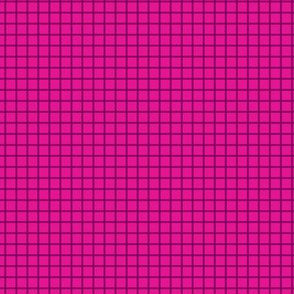 Small Grid Pattern - Vivid Magenta and Rich Plum