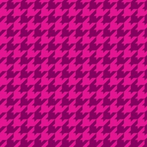 Houndstooth Pattern - Vivid Magenta and Rich Plum