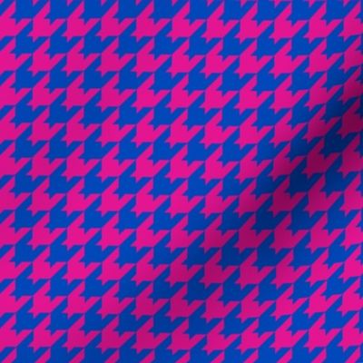 Houndstooth Pattern - Vivid Magenta and Sapphire Blue