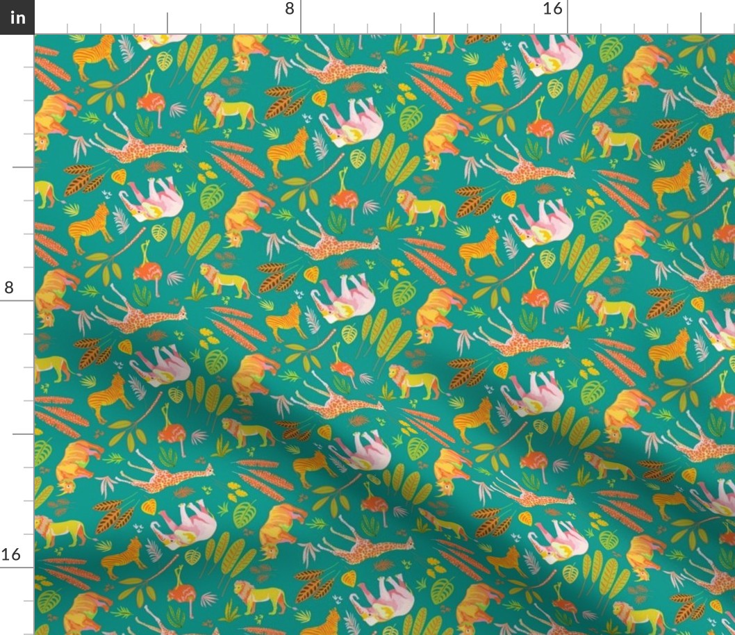 Jungle Animal Toss in Teal