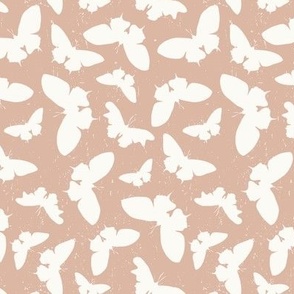 Butterfly Silhouette // Salmon Pink