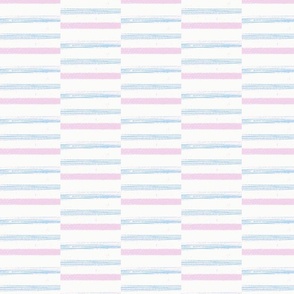 Blue, pink, white, horizontal stripes