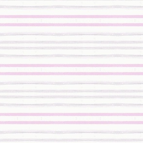 Horizontal stripes, white, pink, gray