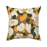 Dotty Floral Yellow and Pumpkin