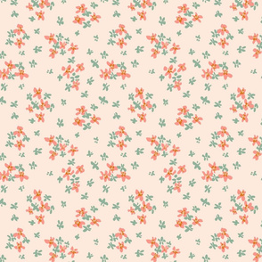 Small scale - Ditsy darling blooms vector pattern.
