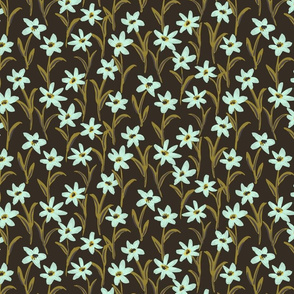 Small scale - Bright gloomy blooms pattern.-01