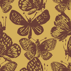 Large scale - Butterfly silhouettes pattern.