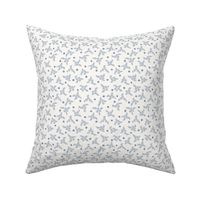 Lena Micro Floral: Slate Blue Quilting Miniature Floral Toss