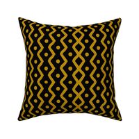 Zig Zag & Dots_Black & Gold_11x9