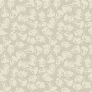 Feather Fab: Linen on Taupe