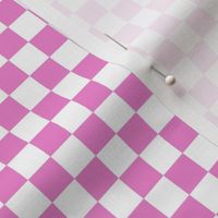 Checker Pattern - Fuchsia Blush and White