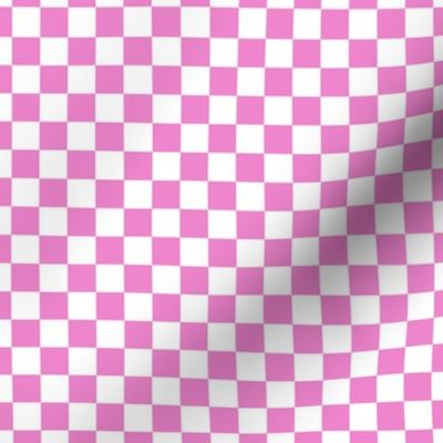 Checker Pattern - Fuchsia Blush and White