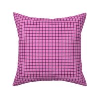 Grid Pattern - Fuchsia Blush and Black