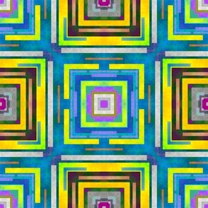 Color Storm Squares Tropical