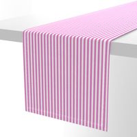 Vertical Bengal Stripe Pattern - Fuchsia Blush and White