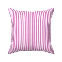 Vertical Bengal Stripe Pattern - Fuchsia Blush and White