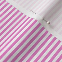 Small Horizontal Bengal Stripe Pattern - Fuchsia Blush and White
