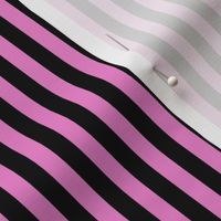 Vertical Bengal Stripe Pattern - Fuchsia Blush and Black