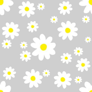 Spring Daisy Pattern Gray