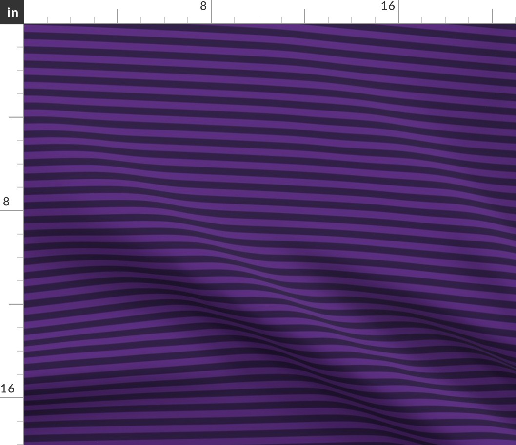 Horizontal Bengal Stripe Pattern - Grape and Deep Violet