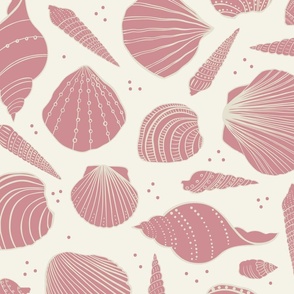 seashells in pink