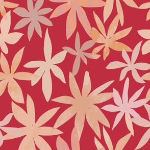 floral soft red