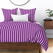 Large Vertical Awning Stripe Pattern - Grape and Fuchsia Blush